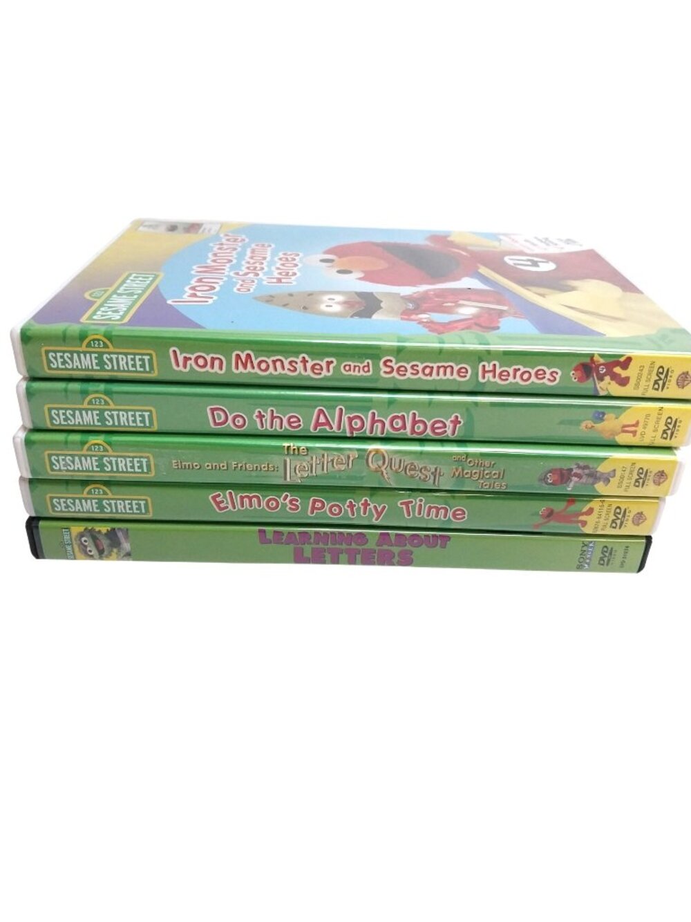 Sesame Street DVD Lot Iron Monster, Do The Alphabet, The Letter Quest, Elmo